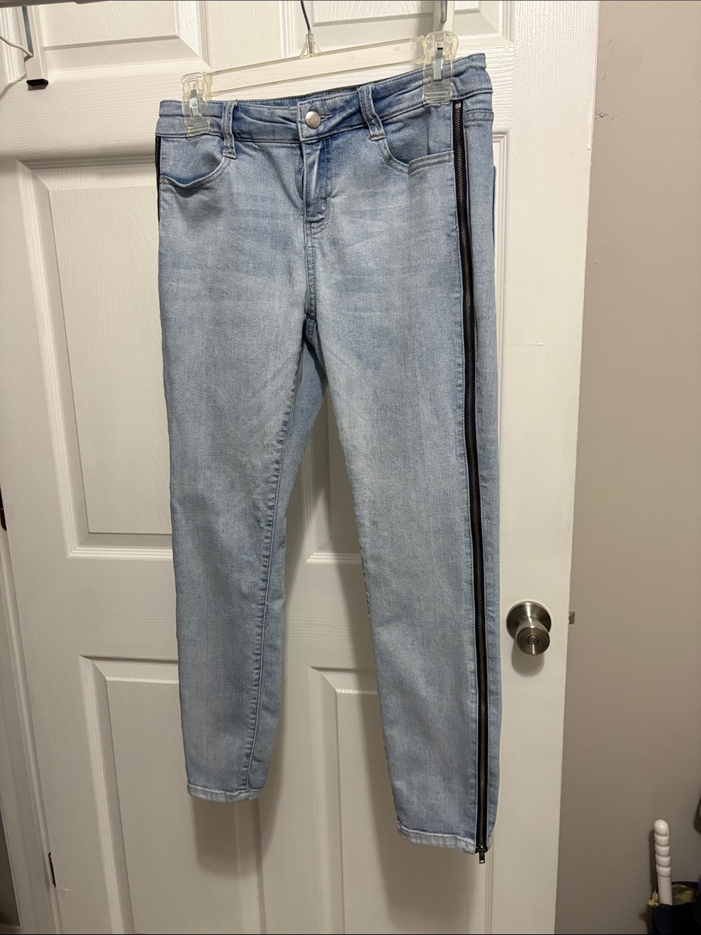 project RUNWAY Light Blue Skinny Jeans with Side Zipper